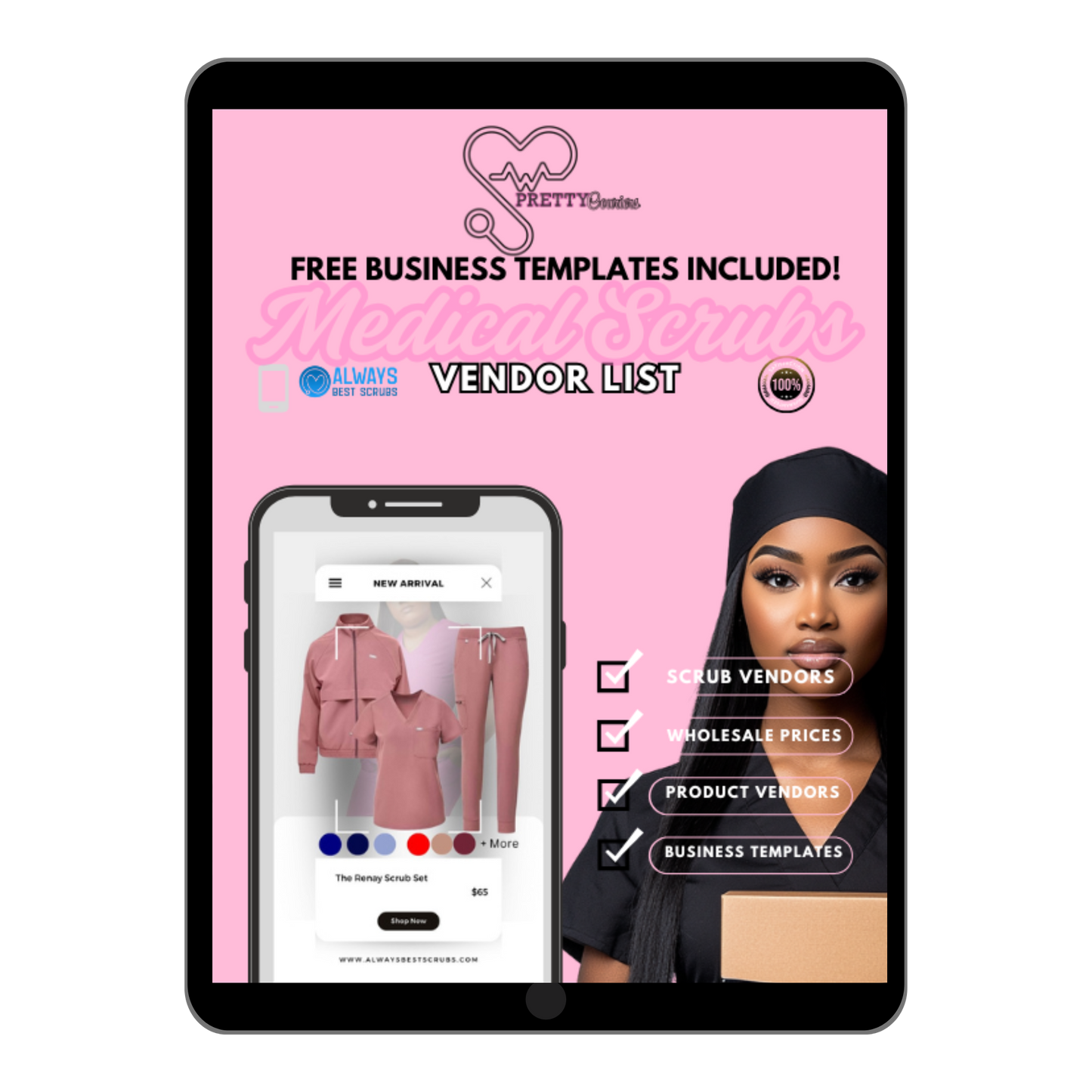 Scrub Vendor List & Business Template Bundle