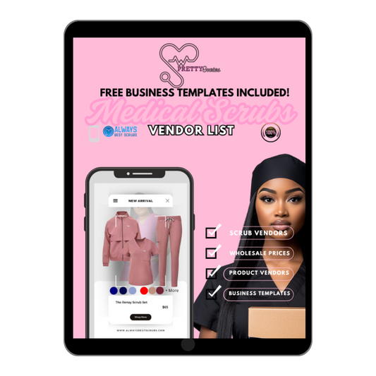 Scrub Vendor List & Business Template Bundle
