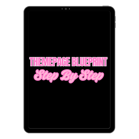 Theme Page Blueprint Guide Step By Step